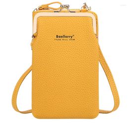 Bag Women Fashion Mini PU Small Crossbody Girls Yellow Bolsas Lady Phone Purse Zipper Flap Clutch Leather Shoulder Messenger