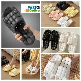 Slippers Home Shoes GAI Slide Bedroom Shower Rooms Warm Plush Living Room Soft comfort Wear Cottons Slippers Ventilates Womans Men black pinks whites