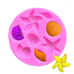 Baking Moulds Marine Life Conch Starfish Shell Fondant Cake Silicone Mold DIY Jelly Kitchen Accessories Chocolate
