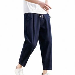 summer Pants Elastic Waist Men Trousers Comfortable Summer Trousers F6Yw#