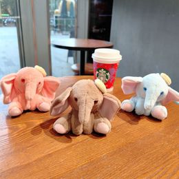 2024 Hot Sale Wholesale Cartoon Ins Elephant Pendant Plush Doll Cute Backpack Pendant Key Ring Pendant Schoolbag Decoration Gifts for Kids Friends