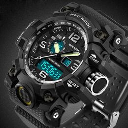 g Style Sanda Sports Men's Watches Top Brand Luxury Military Shock Resist Led Digital Watches Male Clock Relogio Masculino 74261R