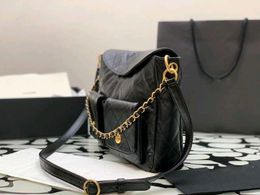 10A Mirror quality cross body bag Vintage Classic Flap Bag lady Chain Bags Shoulder hobo purse Handbag tote wallet pouch coco patent leather bag black