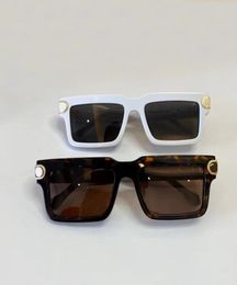 Silver Mirror Sunglasses 1403 White Grey Marble Men Design Glasses des lunettes de soleil with Box6396503