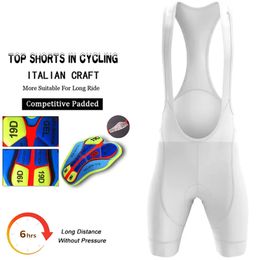 Mens Cycling Pants Tights Man Solid White Pro Shorts Maillot Short Equipment Sports Summer Bib Bibs Gel Clothing Culotte 240325