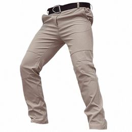 casual Autumn Men Pants Waterproof Elastic Cargo Pant Male Solid Color Military Tactics Training Trousers Outdoor Hiking Wear n27K#