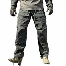 Pantaloni cargo tattici da uomo Tasche multiple Pantaloni maschili Allenamento Pantaloni da pesca da trekking Pantaloni militari resistenti all'usura all'aperto 762s #