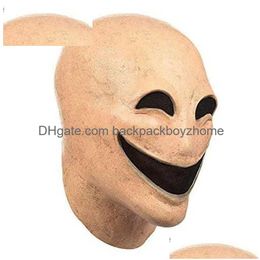 Other Event & Party Supplies Horror No Face Man Latex Mascara Fl Head Terror Faceless Disguise Cosplay Mask Alien Helmet Halloween Cos Dh82A
