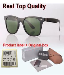 Brand designer 4195 sunglasses men women plank frame Metal hinge mirror uv400 glass lens Retro glasses Oculos De Sol with cases an5628807