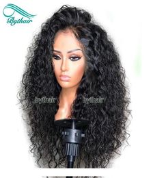 Brazilian Virgin Human Hair Full Density 360 Lace Frontal Wig Curly Pre Plucked 13x4 Lace Front Wigs Black Women With Baby Hairs3353660
