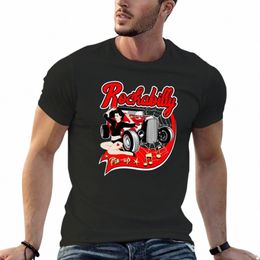 pin Up Girl Rockabilly Music Hot Rod Sock Hop Rocker Vintage Classic Rock and Roll T-Shirt oversizeds black t-shirts for men j4v8#