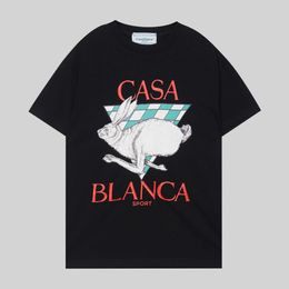 Mens Designer t Shirt Casual t-shirts Casablanca trendy brand new Casablanca tropical summer fruit print short sleeved T-shirt AH2L