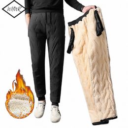 men's Fleece Pants Winter Pants Thick Warm Sweats Thermal Lined Jogger Fleece Pants Big Trouser Male Plus Size Pocket Work j4OT#