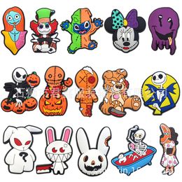 halloween night christmas skull Anime charms wholesale childhood memories funny gift cartoon charms shoe accessories pvc decoration buckle soft rubber clog