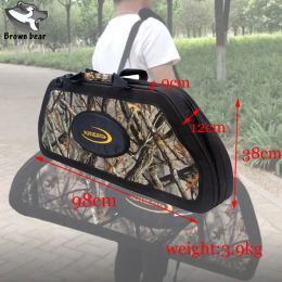 Bags Archery Hard Camouflage Compound Bow Storage Bag Carry Handle Shoulder Backpack Bow Case Holder Arrow Quiver for Hunting Outdoor