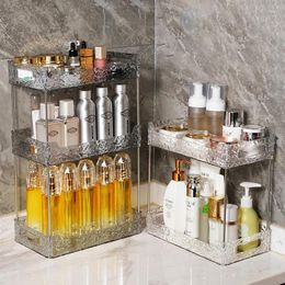 Storage Boxes Acrylic Organiser Shelf Of Bathroom Home Kitchen Makeup Skincare Shampoo Lipstick Tabletop Holder Cosmetic Desk Rack