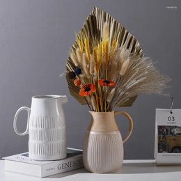 Vases Ceramic Vase High-Grade Water Bottle Flower Slightly Luxury Decoration Living Room Dried