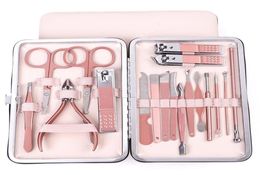 Eagle mouth stainless steel manicure set care tool kit 18 piece set beauty manicure pedicure kit1237496