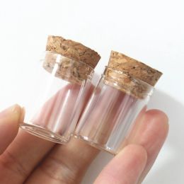 Jars 100 pcs/lot 22*30mm 5ml Small Glass Bottle Glass Jars Test Tube Cork Stopper Mini Spice Container DIY Jars Vials Tiny Bottles