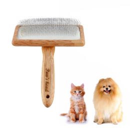 Combs Dog/Cat Grooming Brush Wooden Dog Brush Shampoo Tool for Pet Beauty and Massage Soft Pad Pet Bath Brush Comb Gift for Your Pet