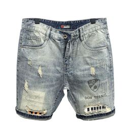 Shorts Shorts Summer Summer Torn Cat Bustache Trend Y2K High Street Street Pants Fi Persality Casual Jeans G3JP#