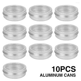 Storage Bottles 10pcs 60g With Clear Window Round Tins Container Spices Candles Screw Top Jar Aluminium Nail Art Empty Gift Giving