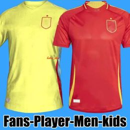 Fan Player Version Euro Spainl Soccer 2024 Spain Jersey National Team 24 25 Ferran Canales Ansu Fati Pedri Morata Football Shirt Men and Kids Sets