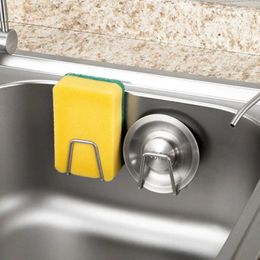 Kitchen Storage Sink Sponges Drain Drying Rack Stainless Steel Hook Hanger Self Adhesive Quick Sponge Holder Accessories