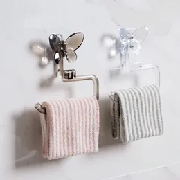 Hooks Creative Simple Butterfly Towel Rack Bathroom Wall Mount Storage