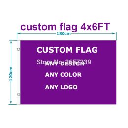 Accessories Custom 4x6FT Flag Any Size Brand Company Logo Sports Indoor Outdoor Banner 120X180cm Customize Decoration Promotion Cheap