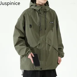 Men's Jackets American Functional Workwear Hooded Spring Autumn Large Size Casual Loose High Street Tops Men Overcoat Male Clothes