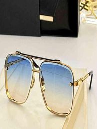 Luxury Designer Sunglasses for Man Women High Grade Square Trimmed Metal Sunglasses Mach Six Big Oversized Oval Frame Goggle D3151679