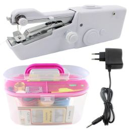 Machines Portable Mini Handheld sewing machines Stitch Sew needlework Cordless Clothes Fabrics Electric Sewing Machine Stitch Set