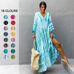 Women Swimsuits Cover-ups Boho Beach Dress Outfits Swimwear Pareo Large Size Summer Cover Up Sexy Bikini Beachwear Clothing 240315