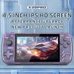 Portable Game Players POWKIDDY X39 Pro handheld game console with over 4000 games 4.5 inch screen portable charging handheld game console Q240326