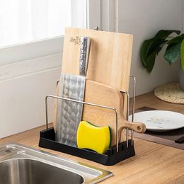 2024 Kitchen Knife Holder Three-bar Japanese Storage Rack Chopping Board Storage Shelf Rack Knife Block Stand Organiser Accessories Sure,