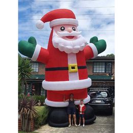 Indoor Outdoor Garden 32.8ft high Large Inflatables Santa Claus With LED Lights for Christmas Decorations 002