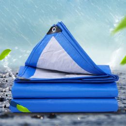 Nets Blue White PE Tarpaulin Cover Garden Flower Furniture Waterproof Cloth Tent Pet House Shielding Motorcycle Tarpaulin For The Car