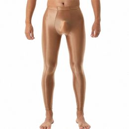 Elactic Glossy Skinny Leggings Man Pants Satin Respirável Yoga Gym Leggings Casual Sports Fitn Lg Jhs Calças 2024 T1kN #