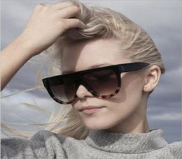 Fashion Sunglasses Brand Designer Women Flat Top Vintage Sun glasses Female Rivet Shades Big Frame Sunglass UV400 VE01335213688