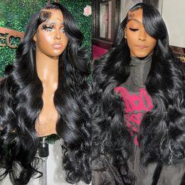 30Inch Body Wave Transparent 13x6 Lace Front Human Hair Wigs Remy Raw Indian Wavy 13x4 Lace Frontal Wig for Women Closure Wig