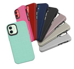 Luxury Heavy Duty Rugged Rubber Cases For iPhone 15 14 Plus 13 12 11 Pro Max Samsung S24 S23 A15 A55 Triangle Dual Layers TPU PC Armour Shockproof Cover Case