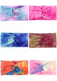 Womens Headbands Headwraps Tie Dye Turban Hairbands Fashion Hair Accessories Running Headband Sports HairBand 6 STYLES KKA79875023463