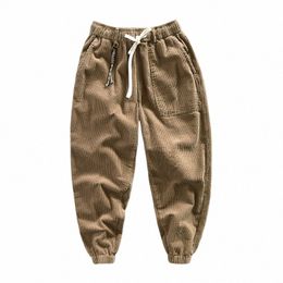 Autunno New Retro Cargo Pants Uomo Abbigliamento Casual 100% Cott Daily Joggers Pantaloni da uomo AZ627 q40X #