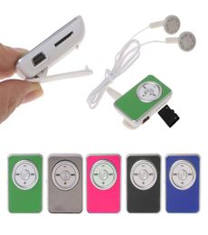 MP4 Players Mini Clip Music Media MP3 Player Support TF Card With Earphone USB Cable1589660