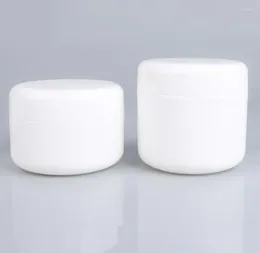 Storage Bottles 150g Round White Plastic Jar/pot With Inner Lid For Essence/moisturizer/cream/wax/mask Cream Skin Care Cosmetic Packing