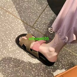 Summer Slippers Chypre Sandals Grape Mom 2024 Summer New Flat Bottom Slippers Womens Second Uncle Shoes Fashion Thick Bottom Slippers for Ext have logo HBHB