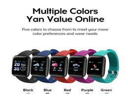 20pcs ID116 PLUS Color Smart Bracelet Screen Bracelet Sports Pedometer Watch Fitness Running Tracker Heart Rate Pedometer Smart Wr1027912