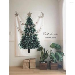 Tapestries Christmas Tree Tapestry Year Decoration Wall Hanging Carpet Xmas Home Deocr Yoga Pad Bedspread Beach Mat Gift