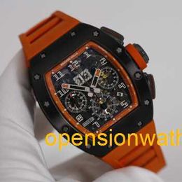 Swiss Richardmills Automatic Watches Luxury Mechanical Sports Wristwatch Rm011 Mens Watch Titanium Date Display Chronograph Moving Storage Automatic Machi HBAU